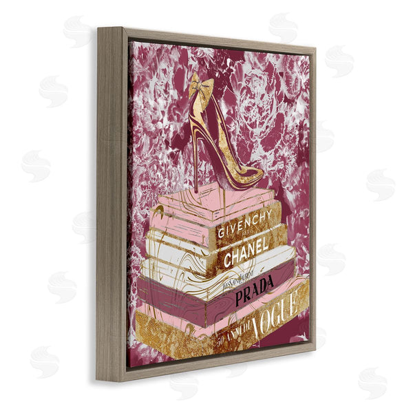 Stupell Industries Ziwei Li | Heels On Fashion Books Pink