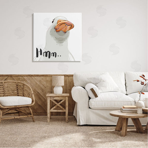 Stupell Industries Ziwei Li | Hmm Funny Duck Thinking Face Wall Art