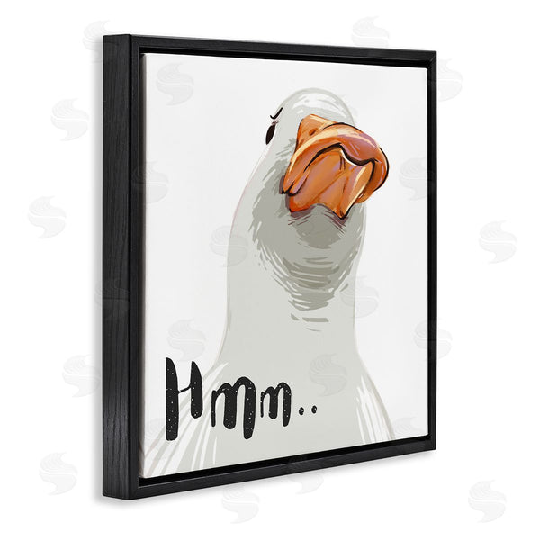 Stupell Industries Ziwei Li | Hmm Funny Duck Thinking Face Wall Art