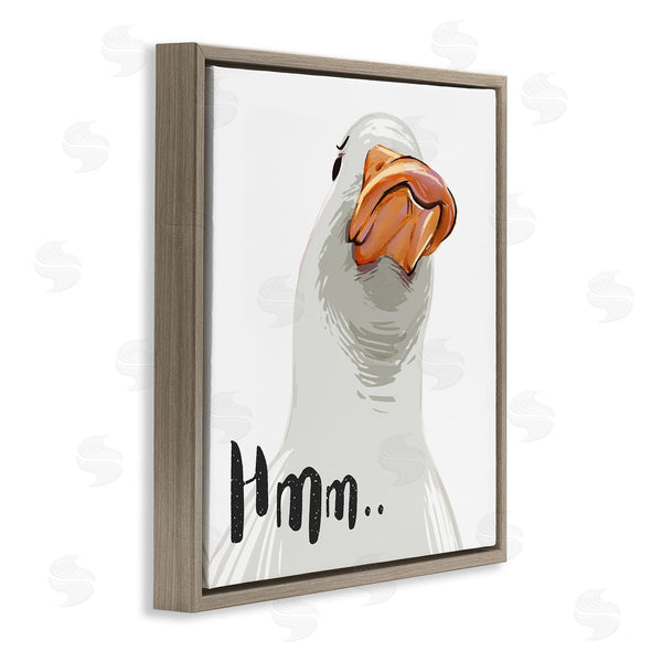 Stupell Industries Ziwei Li | Hmm Funny Duck Thinking Face Wall Art