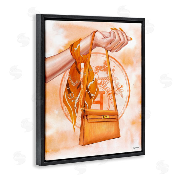 Stupell Industries Ziwei Li | Holding Orange Handbag Wall Art