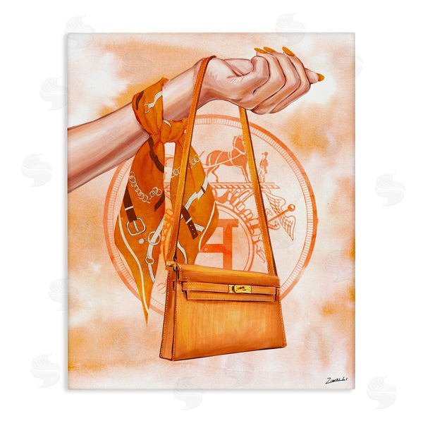 stupell industries Ziwei Li | Holding Orange Handbag Wall Art