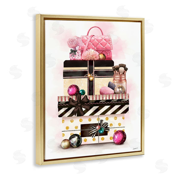 Stupell Industries Ziwei Li | Holiday Glam Fashion Gift Stack