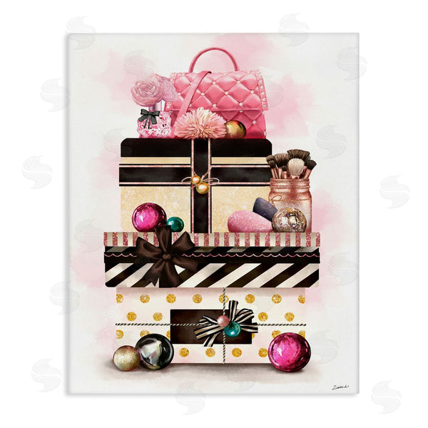 Stupell Industries Ziwei Li | Holiday Glam Fashion Gift Stack