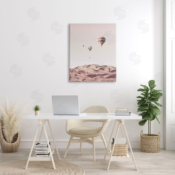 Stupell Industries Ziwei Li | Hot Air Balloons Southwestern Mountain Muted Landscape Wall Art
