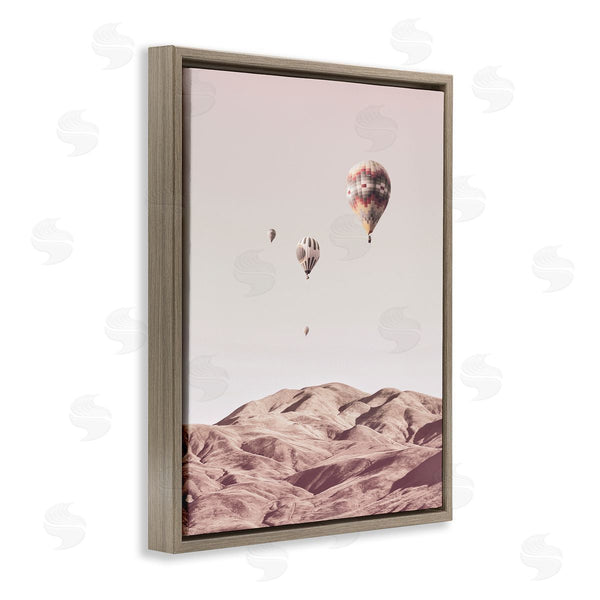 Stupell Industries Ziwei Li | Hot Air Balloons Southwestern Mountain Muted Landscape Wall Art