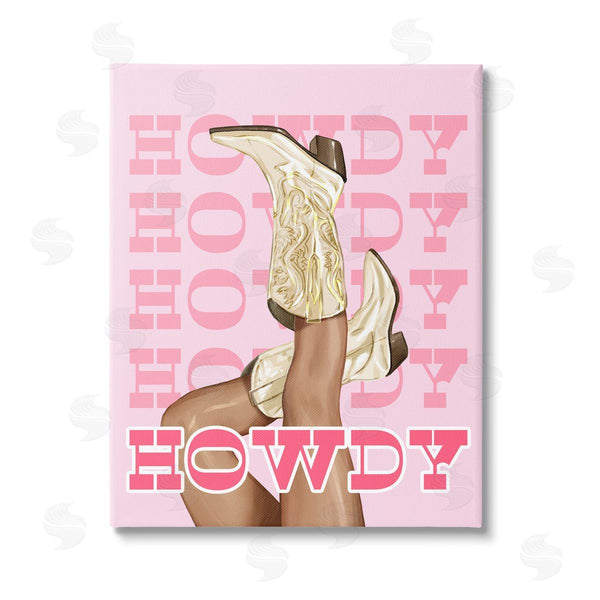 stupell industries Ziwei Li | Howdy Cowgirl Boots Wall Art