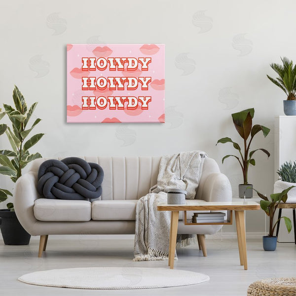 Stupell Industries Ziwei Li | Howdy Pink Southern Glam Lips Wall Art