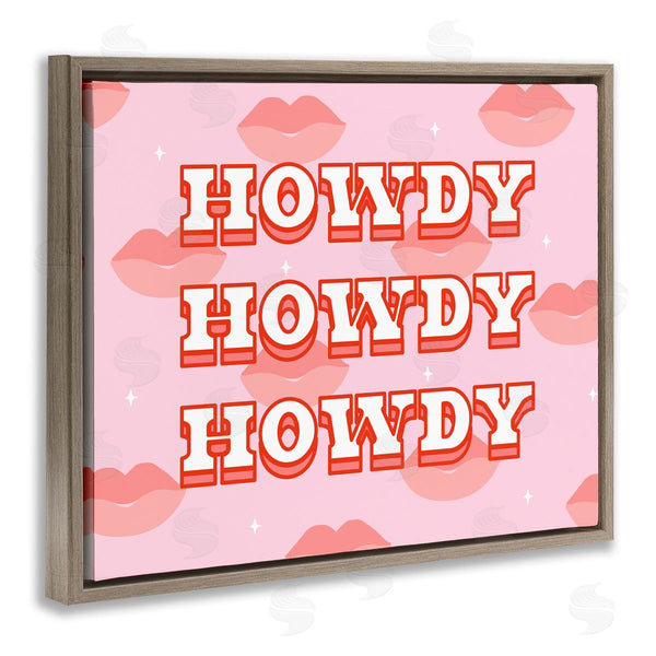 Stupell Industries Ziwei Li | Howdy Pink Southern Glam Lips Wall Art
