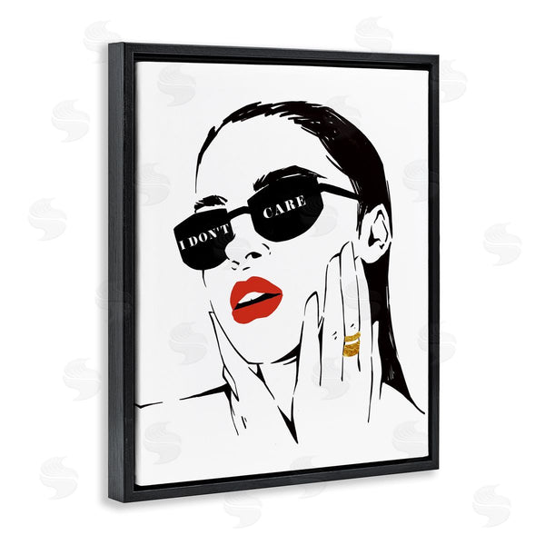 Stupell Industries Ziwei Li | I Don�t Care Shades Glam Fashion Female Portrait Wall Art