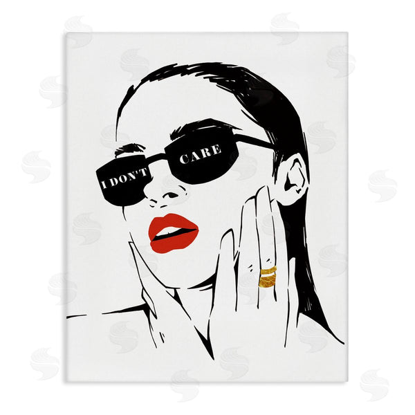 stupell industries Ziwei Li | I Don�t Care Shades Glam Fashion Female Portrait Wall Art