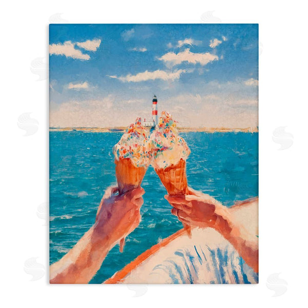 stupell industries Ziwei Li | Ice Cream Cheers on Boat Wall Art