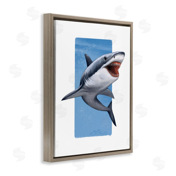 Stupell Industries Ziwei Li | Jaws Great White Shark Marine Life