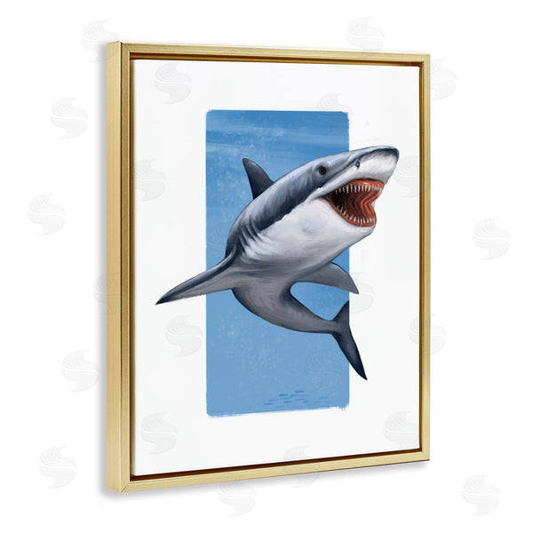 Stupell Industries Ziwei Li | Jaws Great White Shark Marine Life