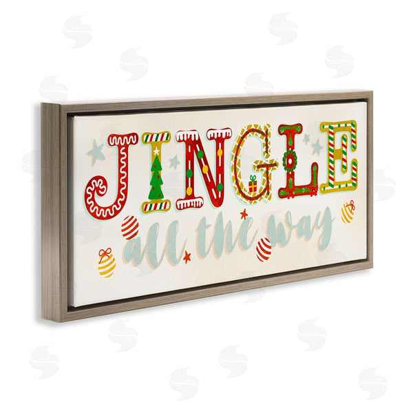 Stupell Industries Ziwei Li | Jingle All The Way Festive Holiday Typography Wall Art
