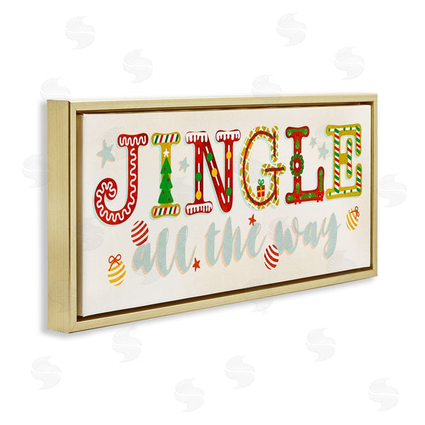 Stupell Industries Ziwei Li | Jingle All The Way Festive Holiday Typography Wall Art