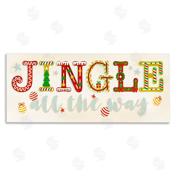 stupell industries Ziwei Li | Jingle All The Way Festive Holiday Typography Wall Art