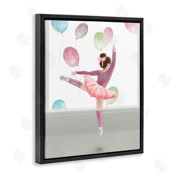 Stupell Industries Ziwei Li | Jumping Ballerina With Balloons