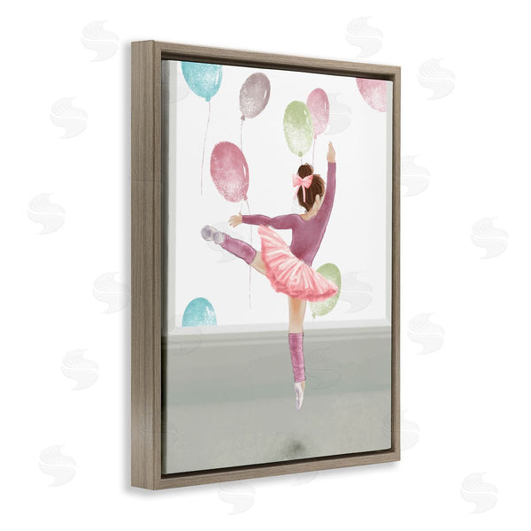 Stupell Industries Ziwei Li | Jumping Ballerina With Balloons