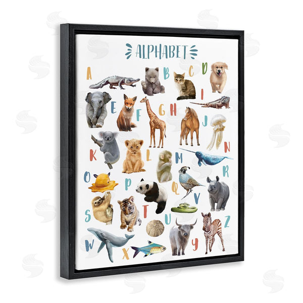 Stupell Industries Ziwei Li | Kid's Playful Animal Alphabet Whimsical ABC's Wall Art