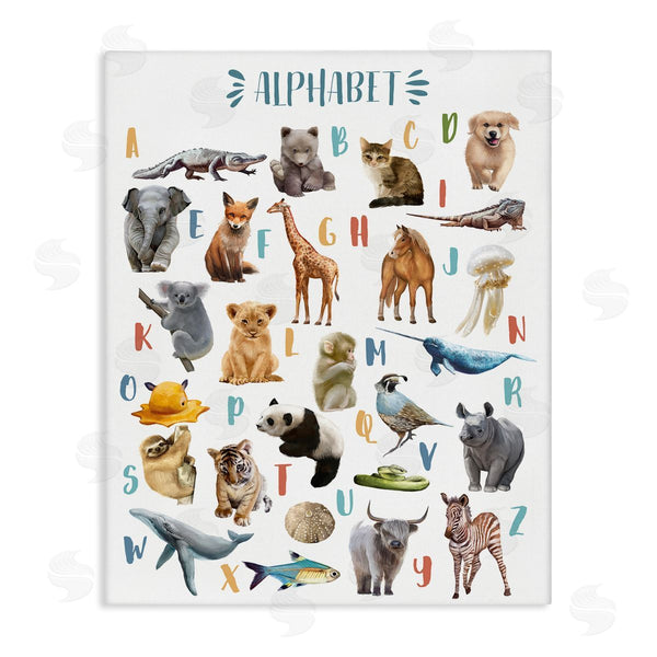stupell industries Ziwei Li | Kid's Playful Animal Alphabet Whimsical ABC's Wall Art