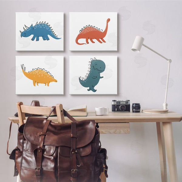 Stupell Industries Ziwei Li | Kids' Happy Dinosaur Prehistoric T-Rex Wall Art
