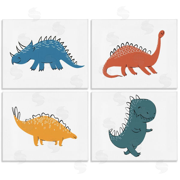 stupell industries Ziwei Li | Kids' Happy Dinosaur Prehistoric T-Rex Wall Art