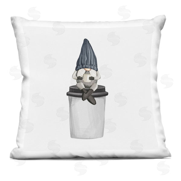 stupell industries Ziwei Li | Kitchen Coffee Gnome Sitting Printed Throw Pillow