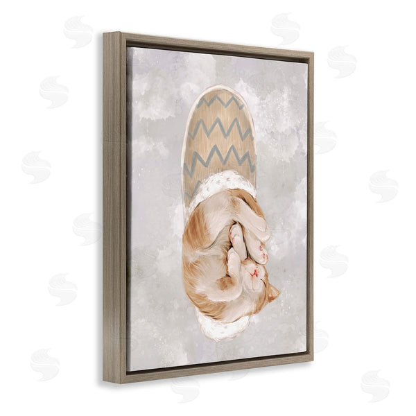 Stupell Industries Ziwei Li | Kitten Sleeping In Slipper Wall Art