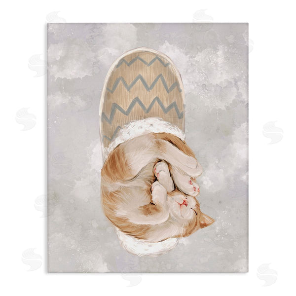 stupell industries Ziwei Li | Kitten Sleeping in Slipper Wall Art
