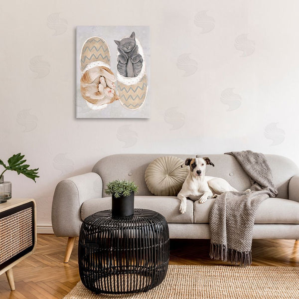 Stupell Industries Ziwei Li | Kittens In Slippers Wall Art