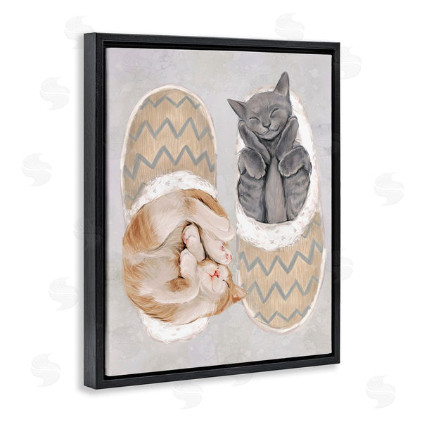 Stupell Industries Ziwei Li | Kittens In Slippers Wall Art