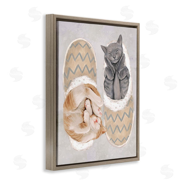 Stupell Industries Ziwei Li | Kittens In Slippers Wall Art