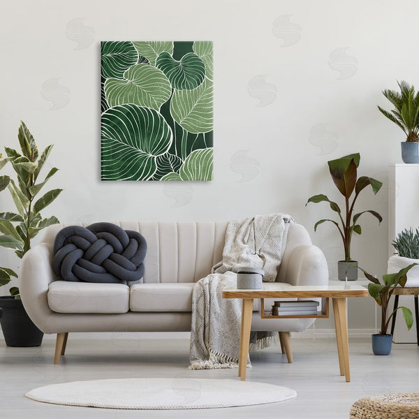 Stupell Industries Ziwei Li | Layered Green Leaf Nature Wall Art
