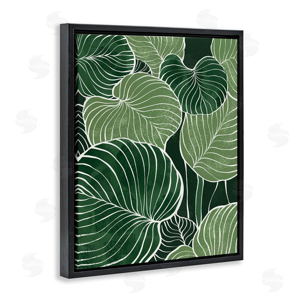 Stupell Industries Ziwei Li | Layered Green Leaf Nature Wall Art