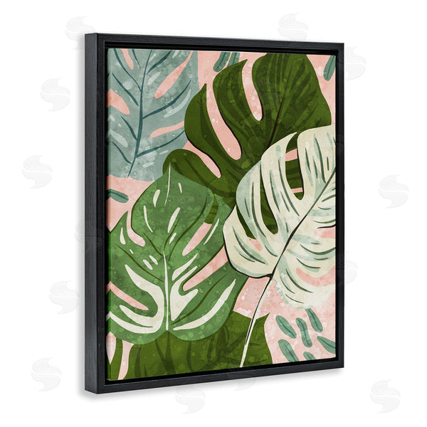 Stupell Industries Ziwei Li | Layered Monstera Plant Leaves Wall Art