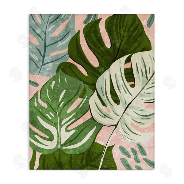 stupell industries Ziwei Li | Layered Monstera Plant Leaves Wall Art