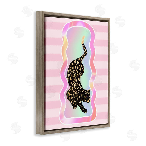 Stupell Industries Ziwei Li | Leopard And Pink Stripes