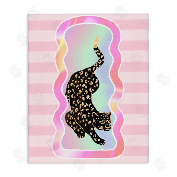 stupell industries Ziwei Li | Leopard and Pink Stripes