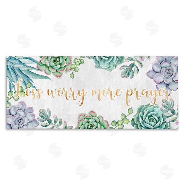 stupell industries Ziwei Li | Less Worry More Prayer Blooming Succulent Plants