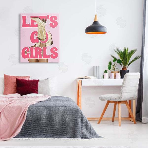 Stupell Industries Ziwei Li | Let's Go Girls Cowgirl Wall Art