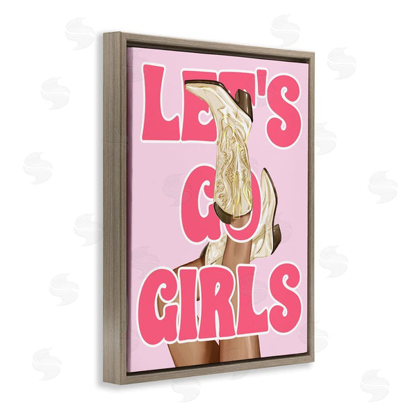 Stupell Industries Ziwei Li | Let's Go Girls Cowgirl Wall Art