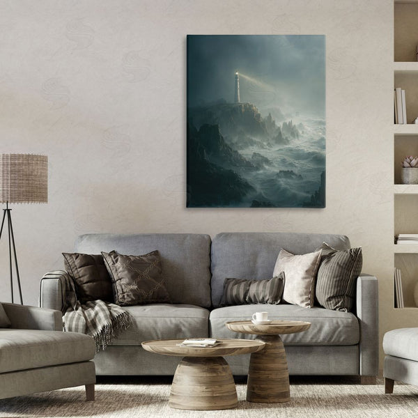 Stupell Industries Ziwei Li | Lighthouse And Stormy Cliff Wall Art