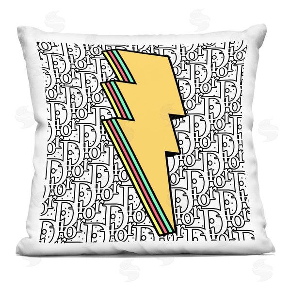 stupell industries Ziwei Li | Lightning Bolt Retro Symbol Fashion Glam Pattern Printed Throw Pillow