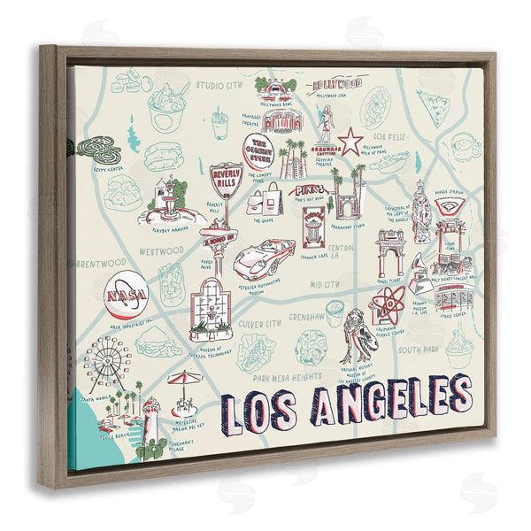 Stupell Industries Ziwei Li | Los Angeles California Famous Destinations