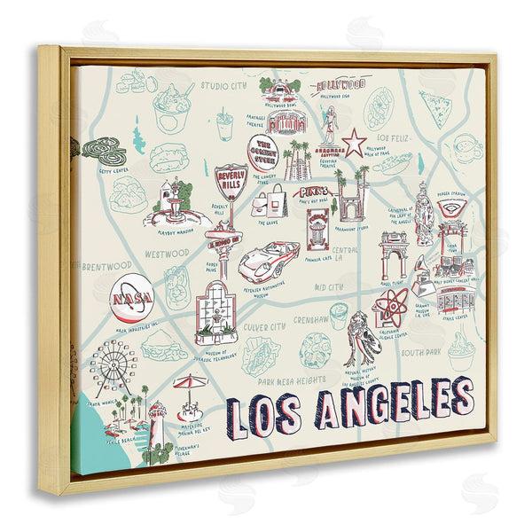 Stupell Industries Ziwei Li | Los Angeles California Famous Destinations