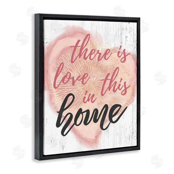 Stupell Industries Ziwei Li | Love In This Home Phrase Floral Pattern Heart Wall Art