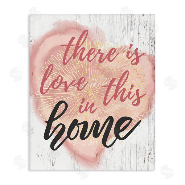 stupell industries Ziwei Li | Love In This Home Phrase Floral Pattern Heart Wall Art