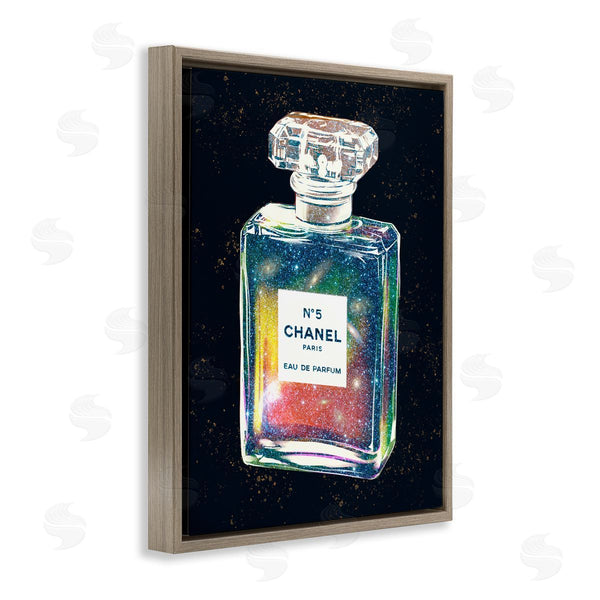 Stupell Industries Ziwei Li | Luxury Cosmo Perfume Bottle Galaxy Studded Night Wall Art