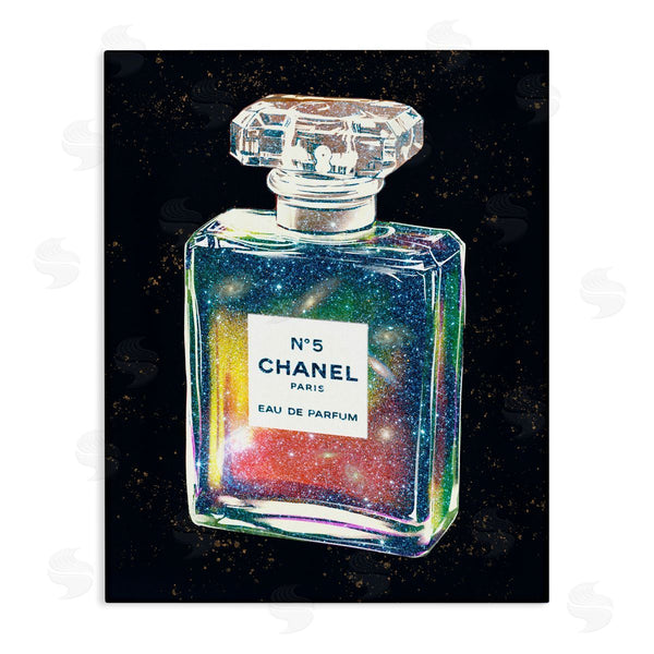 stupell industries Ziwei Li | Luxury Cosmo Perfume Bottle Galaxy Studded Night Wall Art
